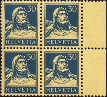 Briefmarken: 160z - 1932 Tellbrustbild, sämisches Faserpapier, geriffelt