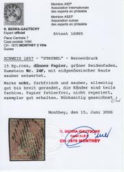 Thumb-3: 24F - 1856, Impression de Berne, 1ère période d'impression, papier de Munich