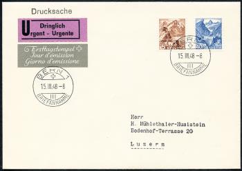Stamps: 285-290 - 1948 Color changes of the landscape motifs and new image motif