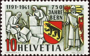 Timbres: 253.2.01 - 1941 750 ans de la ville de Berne
