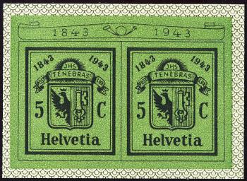 Francobolli: W17L-W17R - 1943 Singoli oggetti da un foglio ricordo per l'Esposizione nazionale di francobolli di Ginevra
