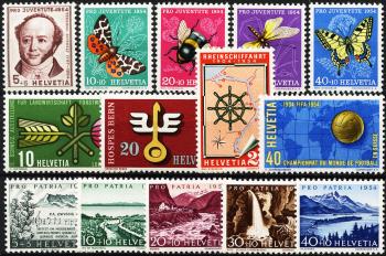 Timbres: CH1954 - 1954 compilation annuelle