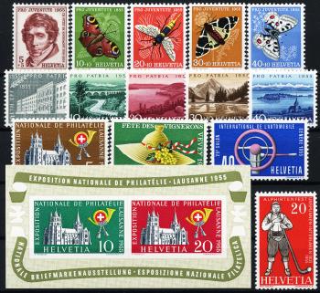 Timbres: CH1955 - 1955 compilation annuelle