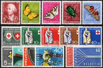 Timbres: CH1957 - 1957 compilation annuelle