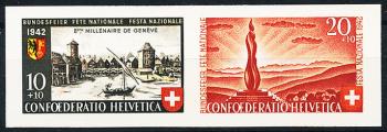 Stamps: B17-B18 - 1942 Individual values from the national celebration block II