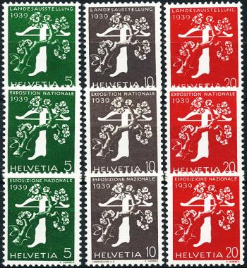 Stamps: 228yRM.01-238yRM.01 - 1939 Swiss national exhibition in Zurich