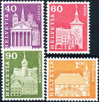 Thumb-1: 362RM-369RM - 1964, Motivi e monumenti di storia postale, carta bianca