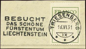 Briefmarken: FZ3 - 1927 Antiquaschrift, einfache Linienfassung, Kreis 19.8mm