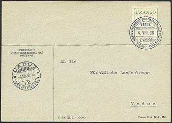 Briefmarken: FZ3 - 1927 Antiquaschrift, einfache Linienfassung, Kreis 19.8 mm