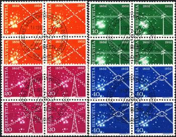 Stamps: 309-312 - 1952 100 years of electrical communications in Switzerland