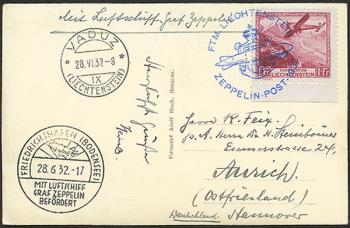 Briefmarken: ZF59Ba - 28. Juni 1932 Schweiz Fahrt