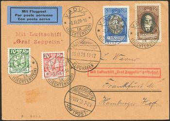 Stamps: ZF109b. - 10. November 1929 Frankfurt trip