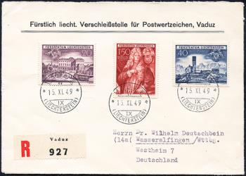 Briefmarken: FL228-FL230 - 1949 250 Jahr Feier Unterland