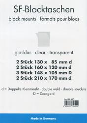 Stamps: 300007 - Leuchtturm  SF block pockets with double seam, transparent