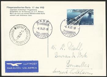 Stamps: RF47.12 b. - 6. Oktober 1947 Brussels - Basel
