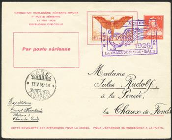 Francobolli: RF26.7 G.c. - 17. Mai 1926 Basilea-La Chaux-de-Fonds/Le Locle