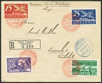 Stamps: SF32.7g - 22./31. Juli 1932 3rd Zurich International Flight Meeting