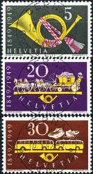 Stamps: 291-293 - 1949 100 years Swiss Post