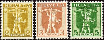 Stamps: 101-103 - 1907 Tellknabe in the frame