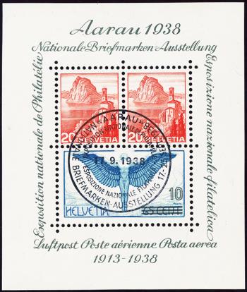 Timbres: W11 - 1938 Bloc d'Aarau