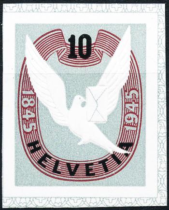 Briefmarken: W22 - 1945 Einzelwert aus Jubiläumsblock 100 Jahre Basler Taube