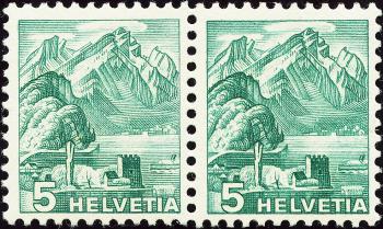 Stamps: 202z.2.03 - 1936 New landscape paintings, corrugated paper