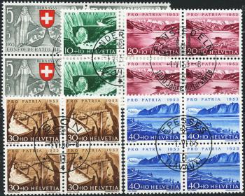 Stamps: B61-B65 - 1953 Bern 600 years in the Confederation, lakes and watercourses