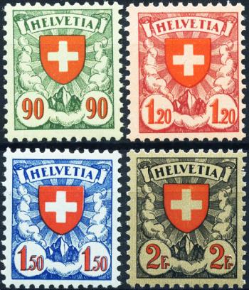Stamps: 163z-166z - 1933 -1934 corrugated chalk paper