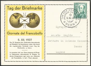 Timbres: TdB1937 -  Berne 5.XII.1937