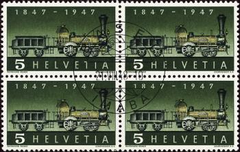 Timbres: 277.2.01 - 1947 100 ans de chemins de fer suisses