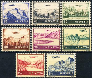 Stamps: F27-F34 - 1941 landscapes and airplanes