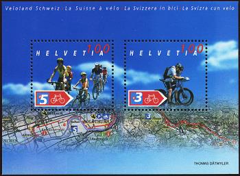 Thumb-1: 1118Ab - 2004, Souvenir sheet Veloland Schweiz