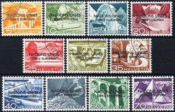 Briefmarken: ONU1-ONU11 - 1950 Technik und Landschaft