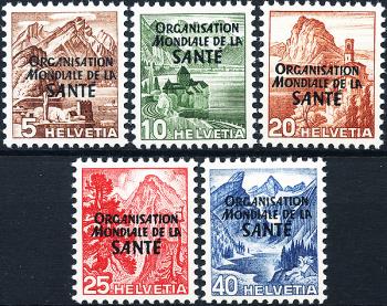 Briefmarken: OMS1-OMS5 - 1948-1950 Landschaftsbilder im Stichtiefdruck