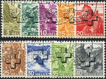Francobolli: BV28y-BV36y - 1938 Immagini orizzontali in calcografia, carta liscia