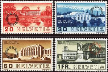 Thumb-1: SDN61-SDN64 - 1938, Images of the League of Nations and Labor Office buildings, circular overprint