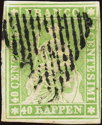 Stamps: 26C - 1855 Bern print, 2nd printing period, Munich paper