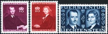 Stamps: FL175-FL177 - 1943 Wedding stamps, marriage of Prince Franz Josef II