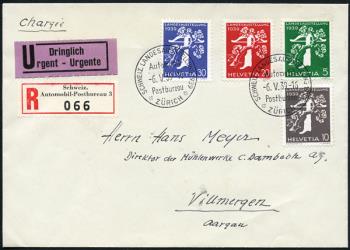 Stamps: 228z-231 - 1939 Swiss national exhibition in Zurich