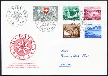 Briefmarken: B61-B65 - 1953 Bern 600 Jahre in Eidgenossenschaft, Seen und Wasserläufe