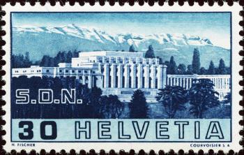 Timbres: 212.2.04 - 1938 Palais de la Société des Nations