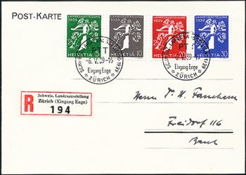 Francobolli: 228z-239 - 1939 Esposizione nazionale svizzera a Zurigo