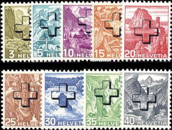 Stamps: BV28y-BV36y - 1938 Landscape images in intaglio printing, smooth paper