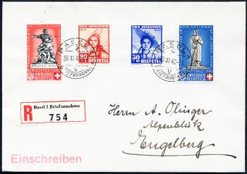 Stamps: J93-J96, B3-7 - 1940 Pro Juventute and Pro Patria