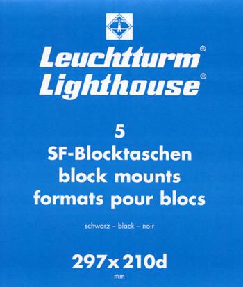 Francobolli: 317772 - Leuchtturm  Tasche speciali SF con doppia cucitura, nere, 297x210mm
