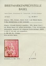Thumb-3: 24F - 1856, Stampa di Berna, 1° periodo di stampa, carta di Monaco