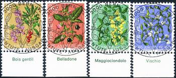 Stamps: J248-J251 - 1974 Pro Juventute, poisonous plants of the forest