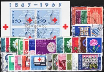 Briefmarken: CH1963 - 1963 Jahreszusammenstellung