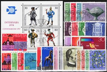 Briefmarken: CH1974 - 1974 Jahreszusammenstellung
